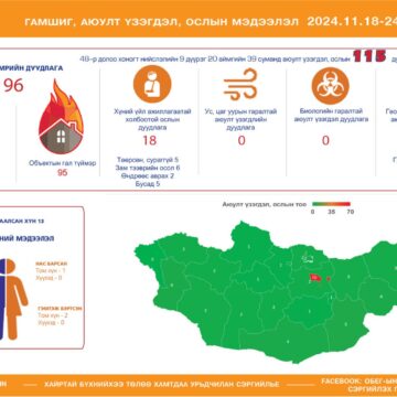 Аюулт үзэгдэл, ослын 115 удаагийн дуудлагаар үүрэг гүйцэтгэж, 13 иргэний амь насыг авран хамгаалав