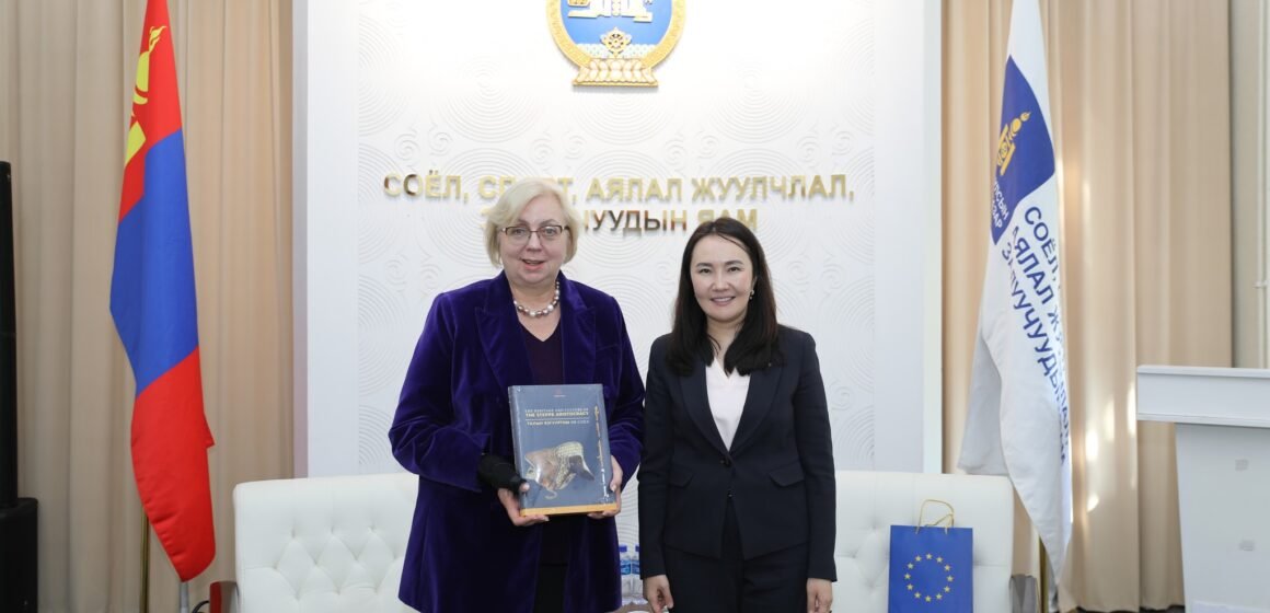 Соёл, спорт, аялал жуулчлал, залуучуудын сайд Ч.Ундрам Европын Холбооноос Монгол Улсад суугаа Онц бөгөөд Бүрэн эрхт Элчин сайд Ина Марчюлёните-г 2025 оны 09 дүгээр сарын 26-ны өдөр хүлээн авч уулзав.