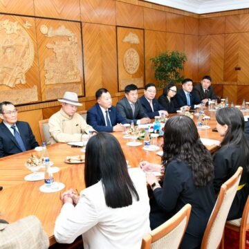 УИХ дахь АН-ын бүлгийн дарга О.Цогтгэрэл Шинэ Зеланд Улсын Парламентын Төлөөлөгчдийн танхимын дарга Жерард Браунли-д бараалхлаa.