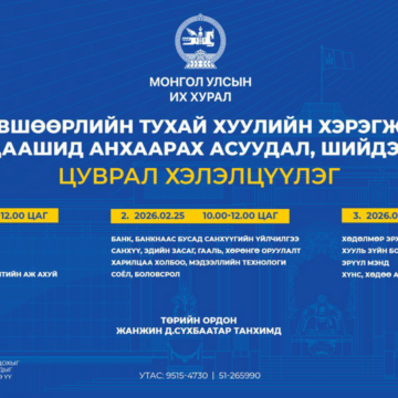 “Зөвшөөрлийн тухай хуулийн хэрэгжилт, цаашид анхаарах асуудал, шийдэл” сэдэвт цуврал хэлэлцүүлэг болно