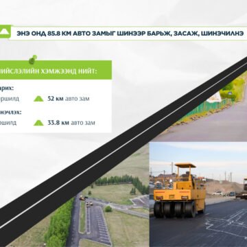 Нийслэлээс 2026 онд 52 км авто замыг шинээр барина